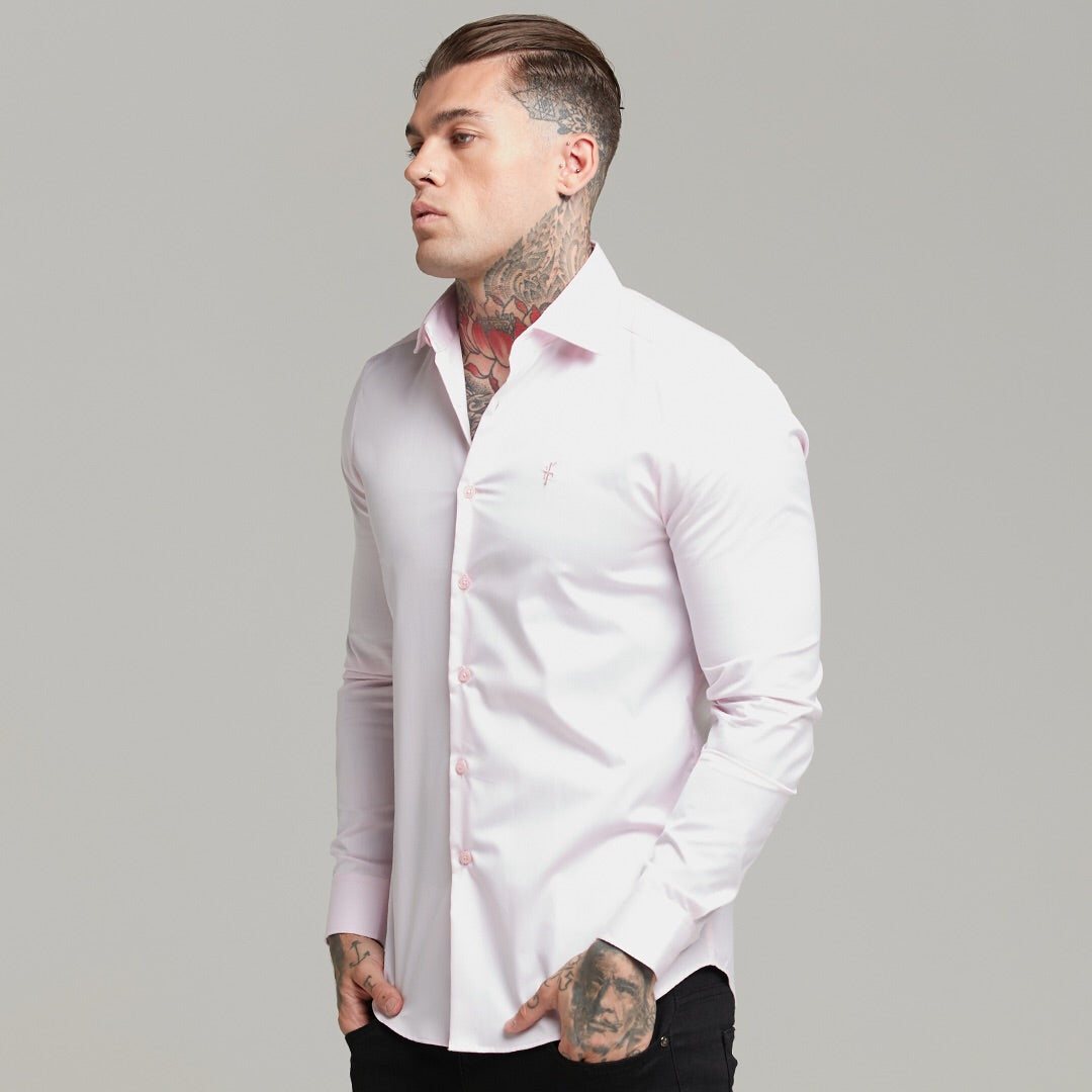 Classic Pink Twill Cutaway Collar - FS600