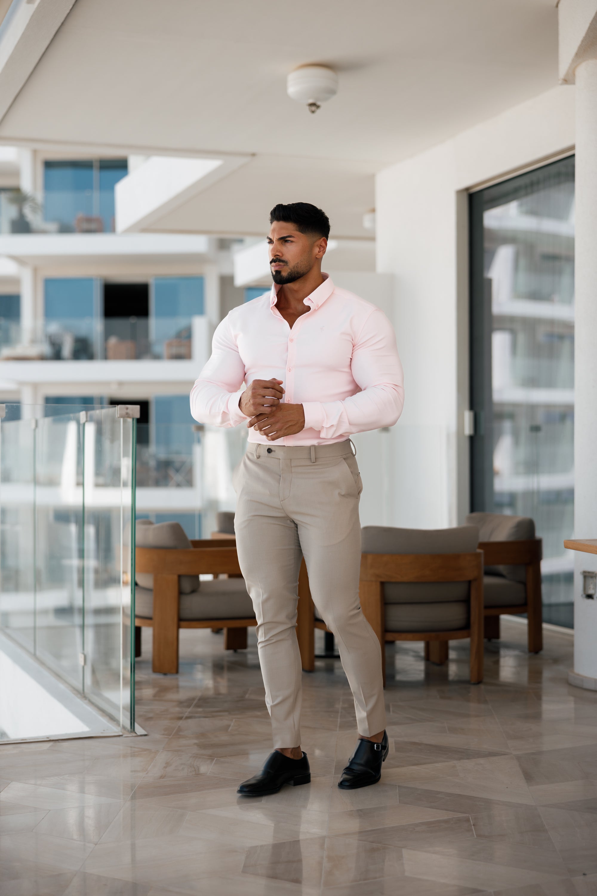 Super Slim Scuba Pink Long Sleeve Stretch - FS880