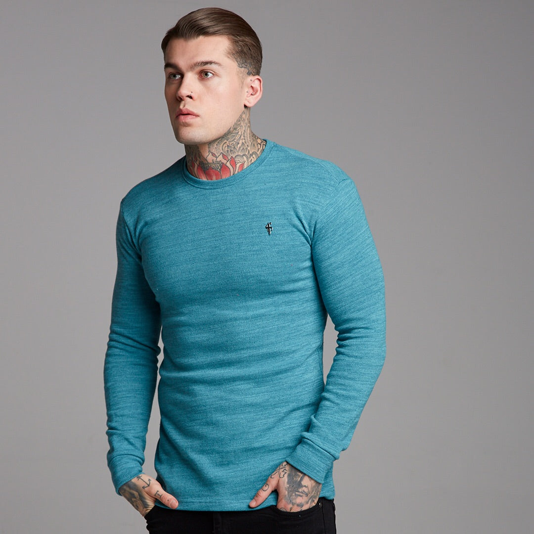 Classic Teal Super Slim Jumper - FSH232