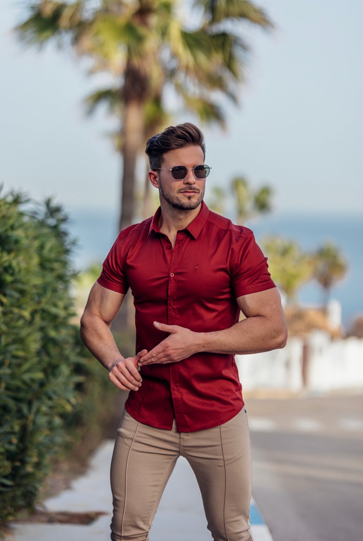 Super Slim Luxe Ultra Stretch Bright Blue Short Sleeve