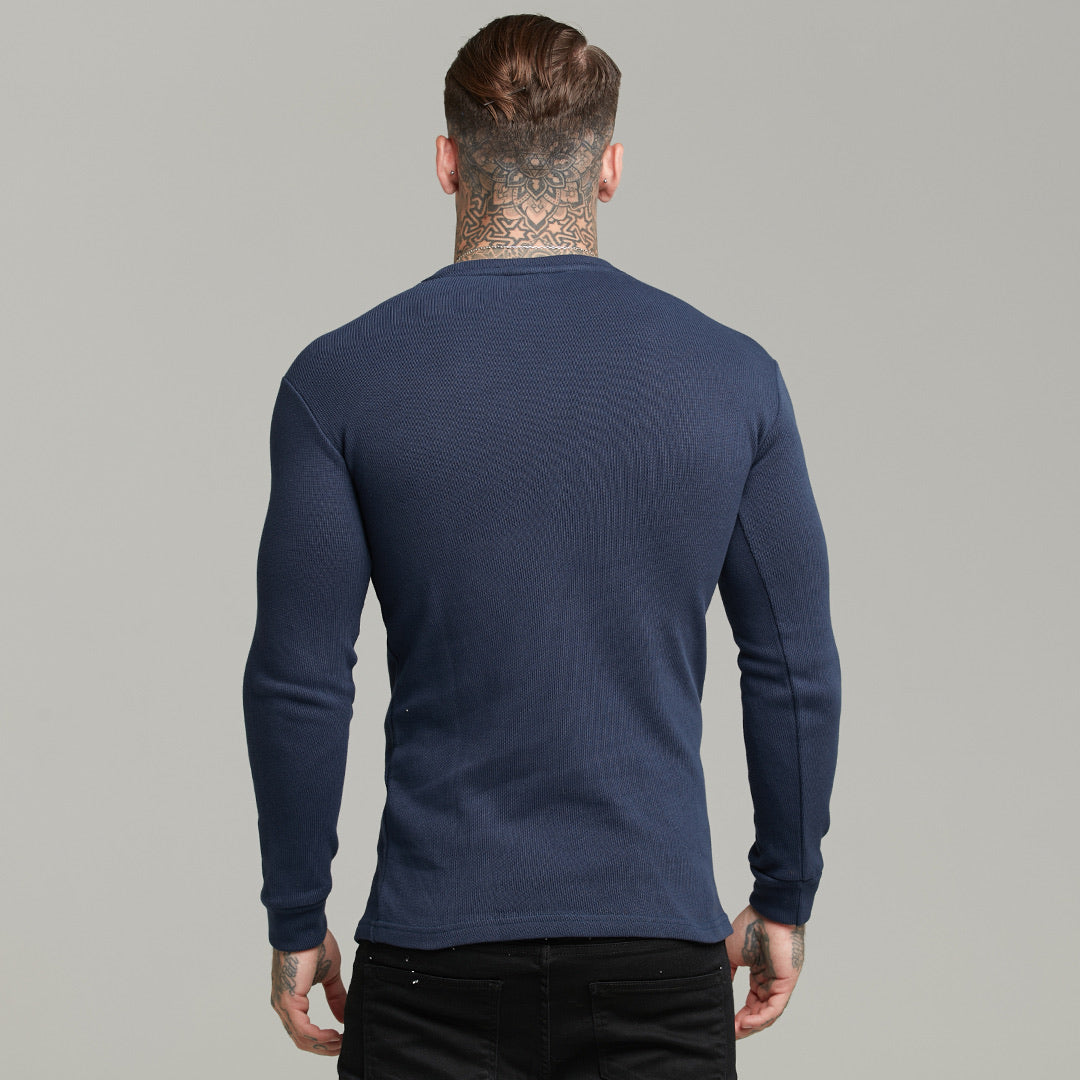 Classic Navy Super Slim Jumper - FSH410