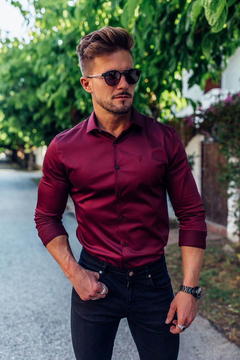  Men's Burgundy Shirt