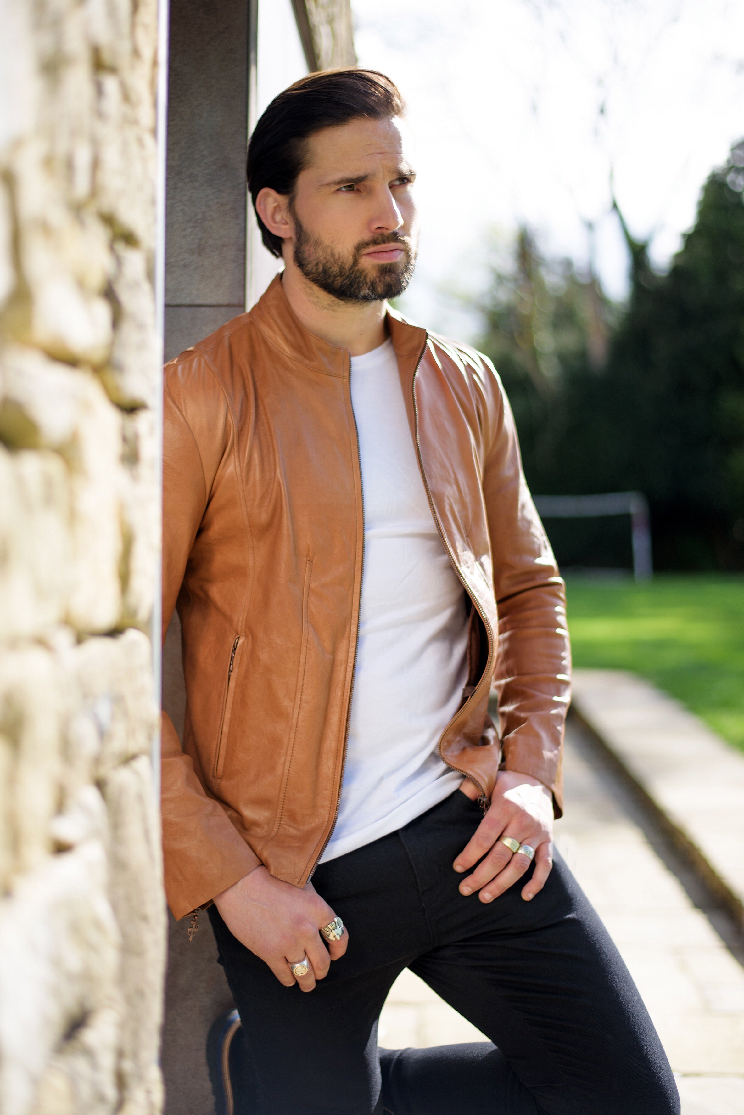 Tan Lambs Leather Jacket - FSH205
