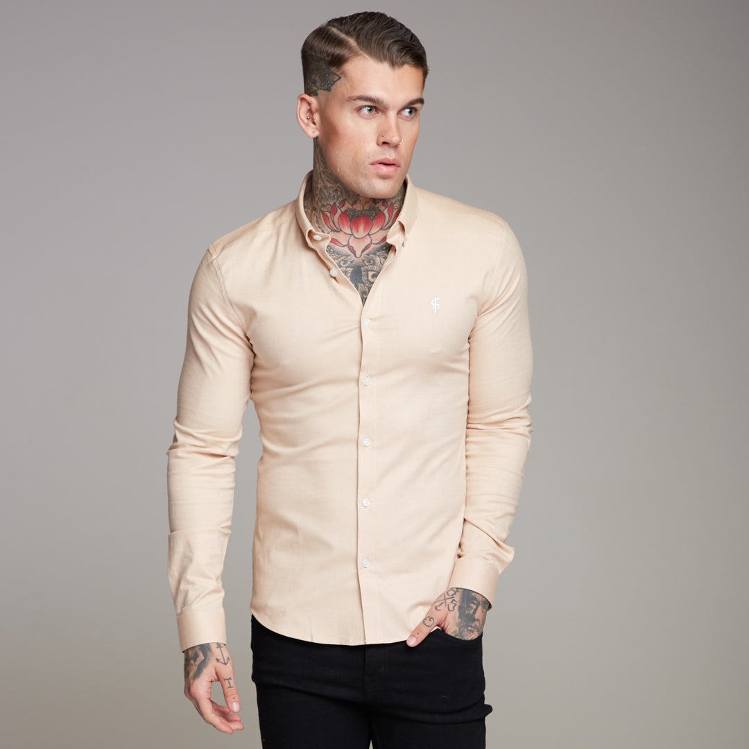 Super Slim Stretch Classic Oxford Sand - FS358