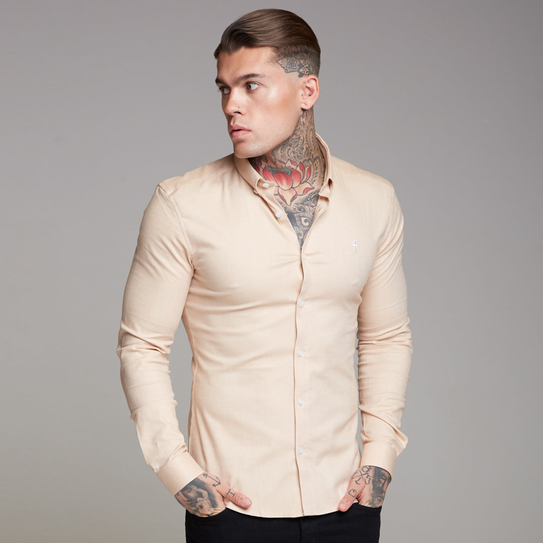 Super Slim Stretch Classic Oxford Sand - FS358